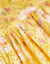 Broderie Floral Dress, Yellow (YELLOW), large