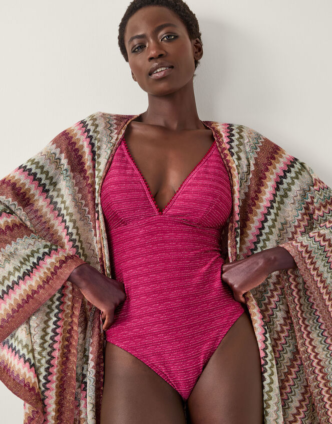 Ava Zig Zag Beach Cover Up, , large