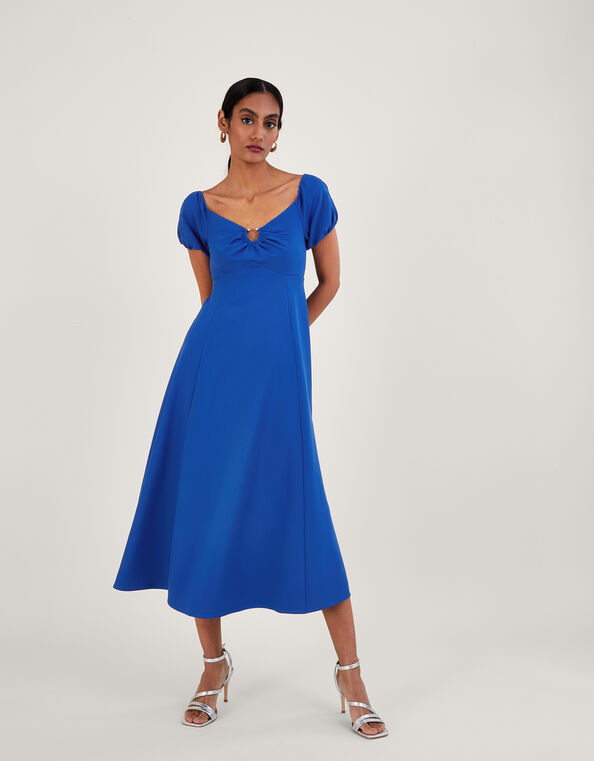 Fabulous Cobalt blue Monsoon overlay dress Uk12 Party Occasion LW005