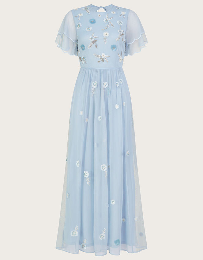 Catherine Embellished Shorter Length Maxi Dress, CLOUD, large