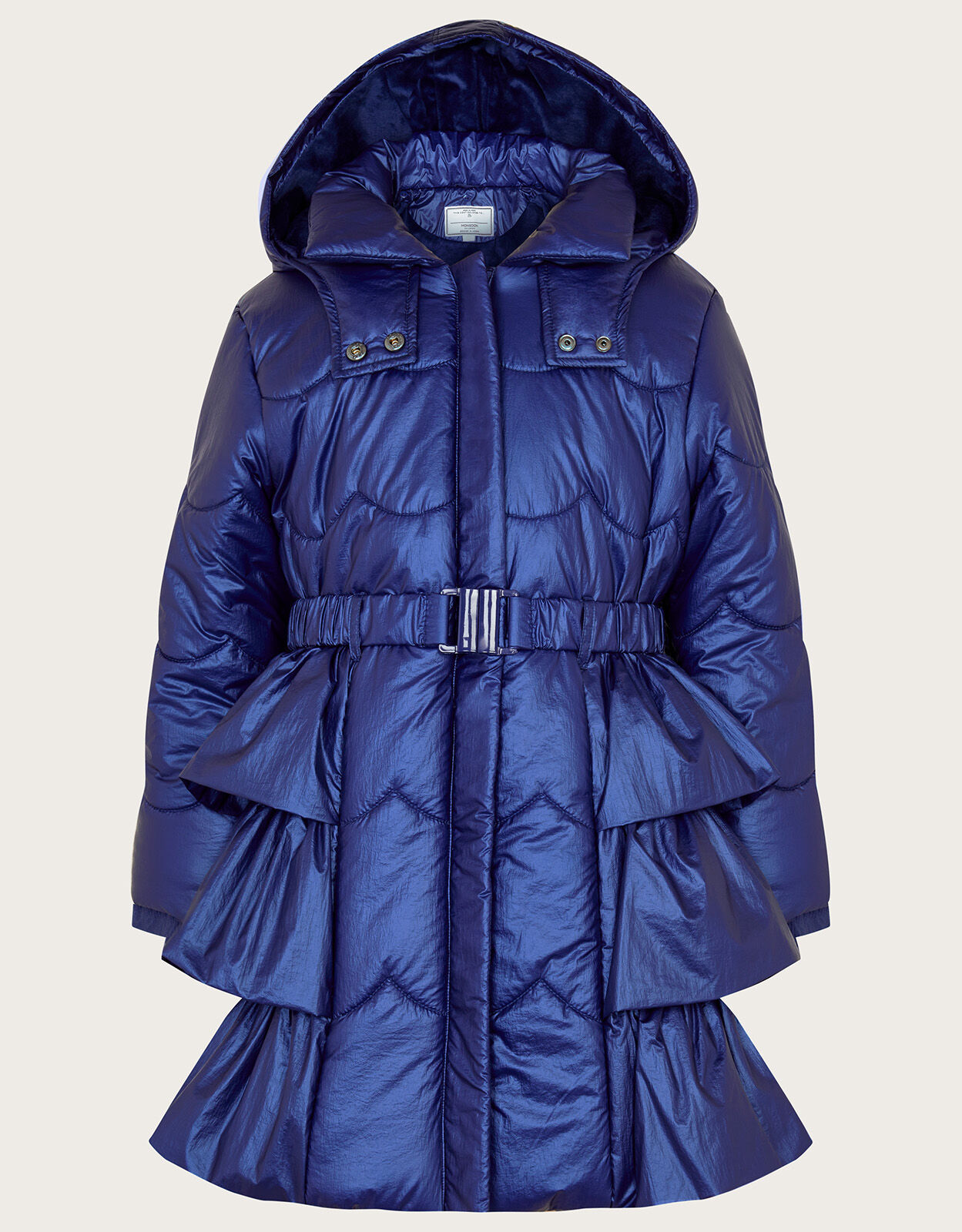 Monsoon blue hallie long padded coat store