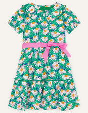 Daisy Woven Tiered Dress, Green (GREEN), large