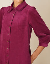 Eliza Collared Cord Dress, Red (BERRY), large