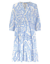 East Norma Print Dress, Blue (BLUE), large