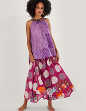 Rabari Embroidered Halter Cami Top, Purple (LILAC), large