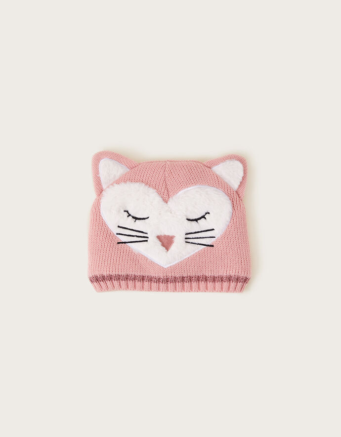 Baby Fluffy Cat Hat Pink