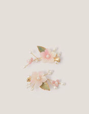 2-Pack Gardenia Pearl Hair Clips, , large
