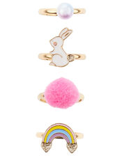 Bunny and Rainbow Ring Set, , large