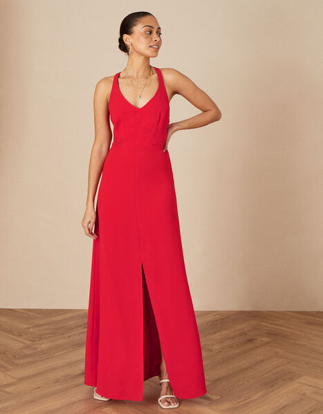 Lucinda Cross Back Maxi Dress Red, Red (RED), large