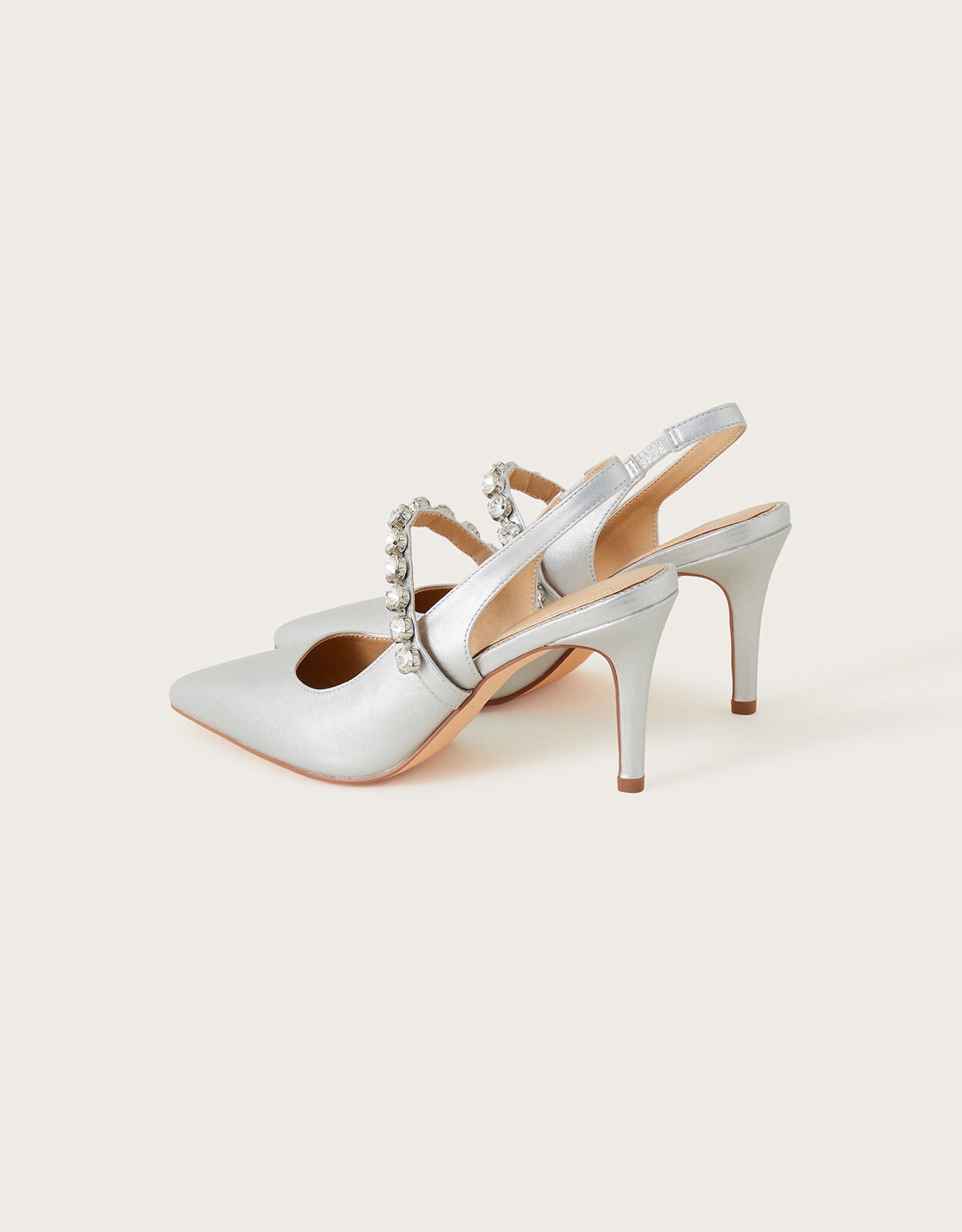 Silver slingback sales shoes for wedding