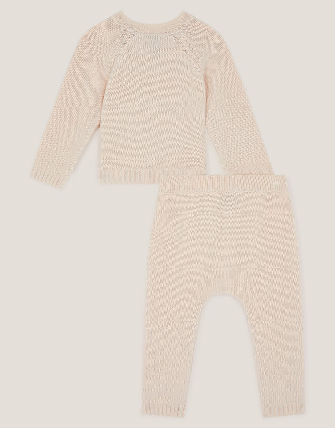 Newborn Sheep Jumper & Knit Joggers Set, Cream (CREAM), large