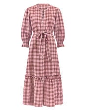 East Alyessia Woven Gingham Midi Dress, Multi (MULTI), large
