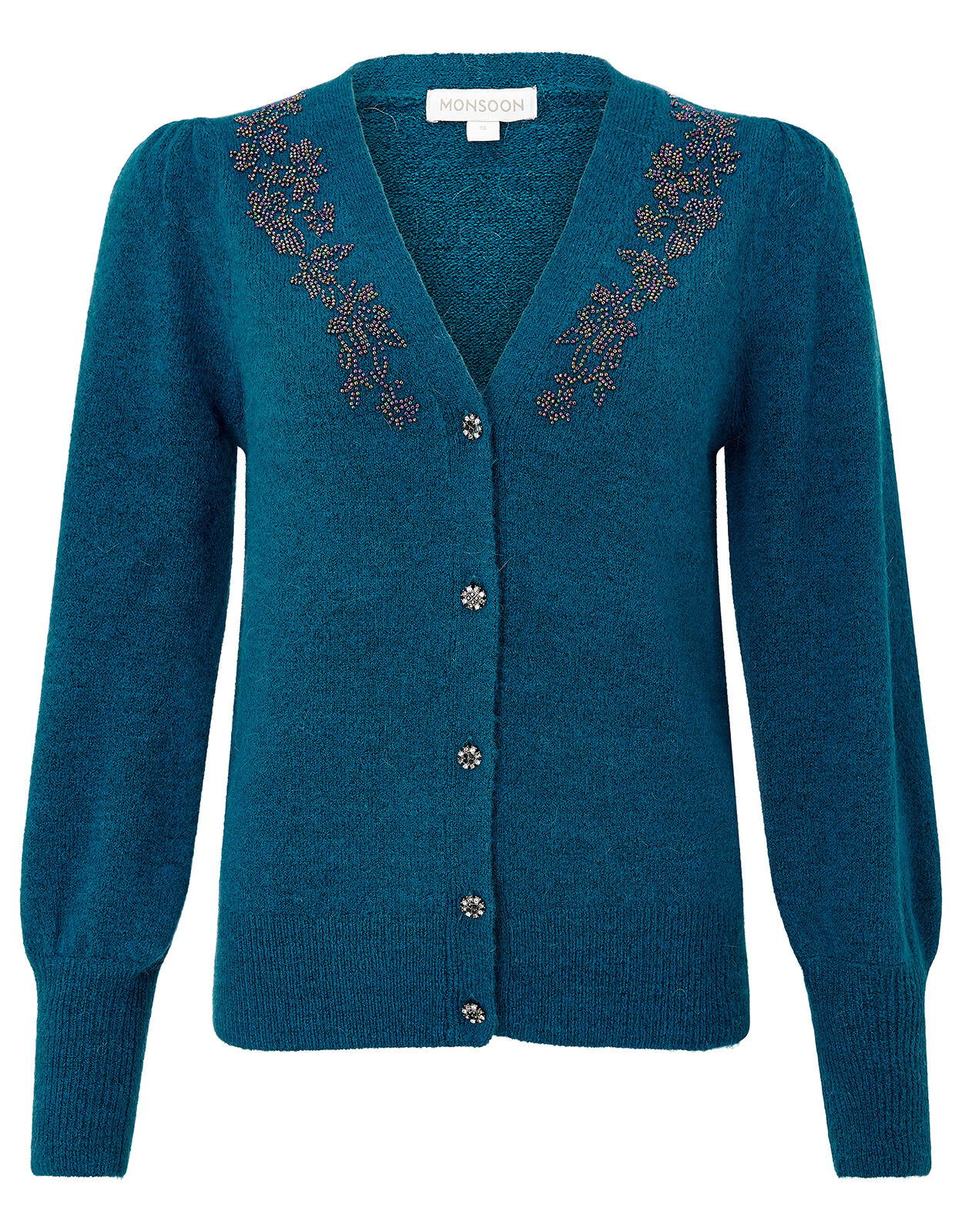 teal cardigan next