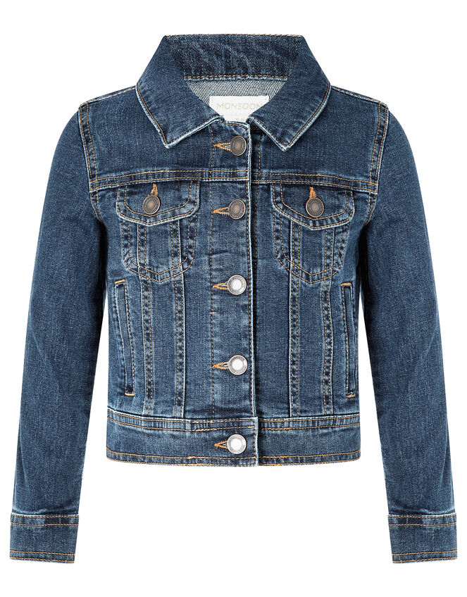 Dina Denim Jacket, Blue (DARK BLUE), large