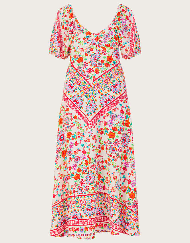Julietta Floral Maxi Dress in Sustainable Viscose , Ivory (IVORY), large
