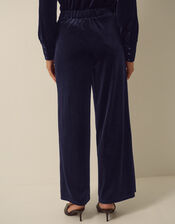 Verna Velvet Wide Leg Trousers, Blue (MIDNIGHT), large