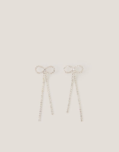 Diamant&eacute; Bow Drop Earrings, , large