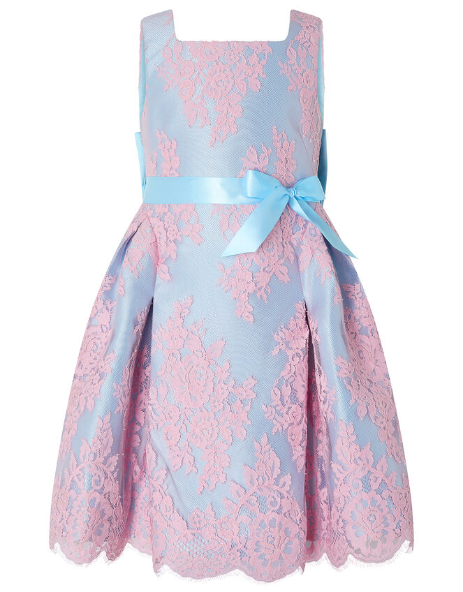 Valeria Lace Occasion Dress, Blue (BLUE), large