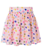 Naomi Colourful Splodge Skirt, Pink (PALE PINK), large