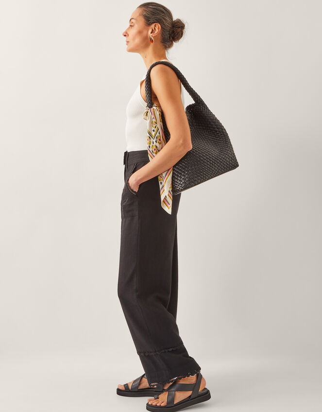 Hayley Embroidered Trousers, Black (BLACK), large