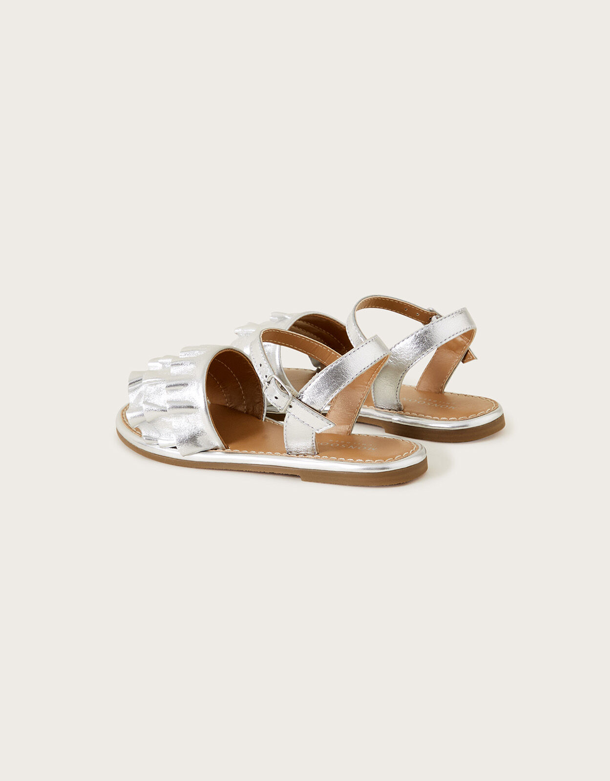 Girls sandals silver top