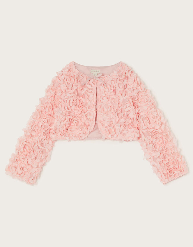 3D Rose Cropped Jacket, Pink (PINK), large
