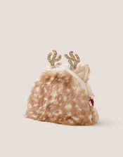 Faux Fur Reindeer Purse Bag, , large