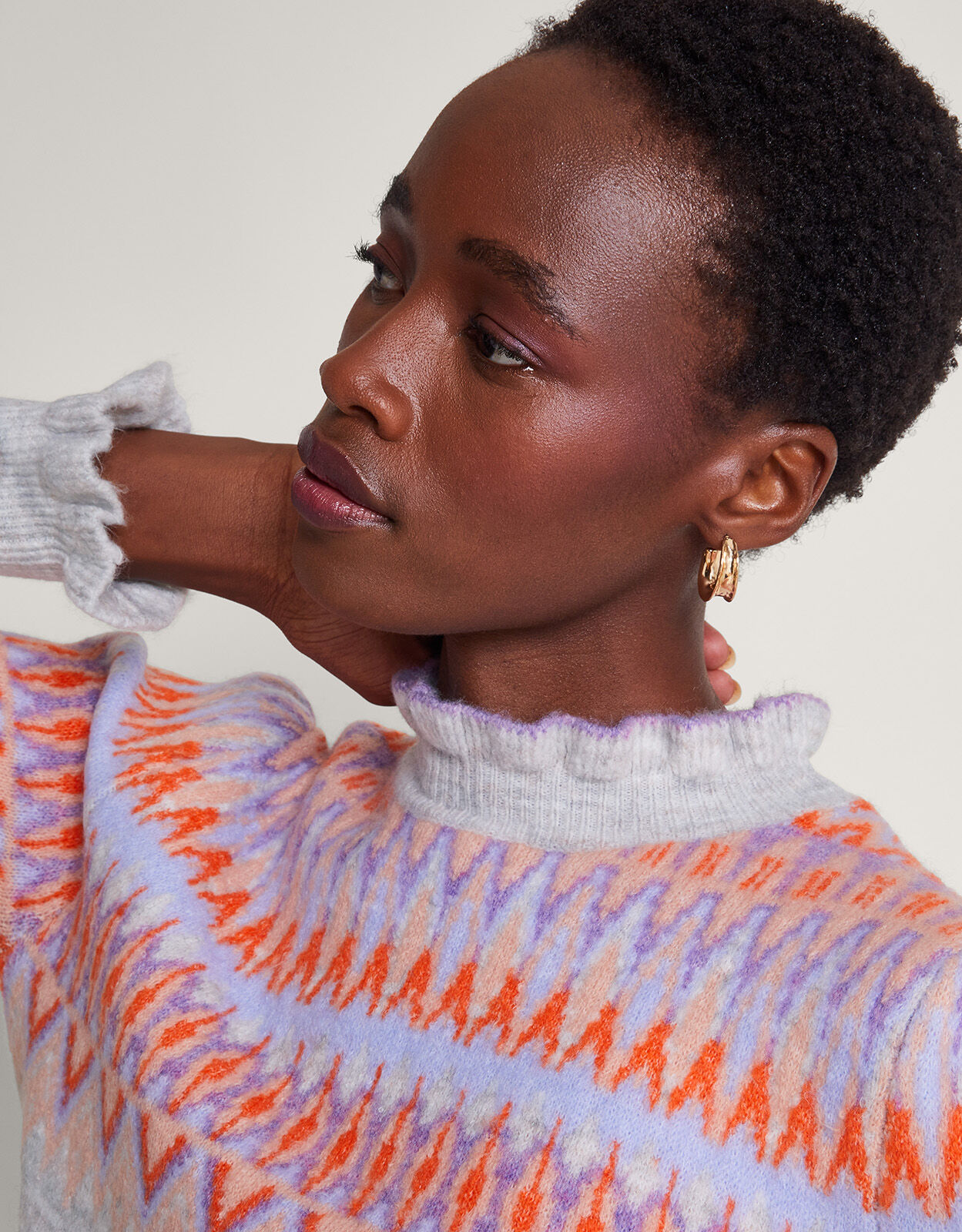 Grey fair isle sweater online