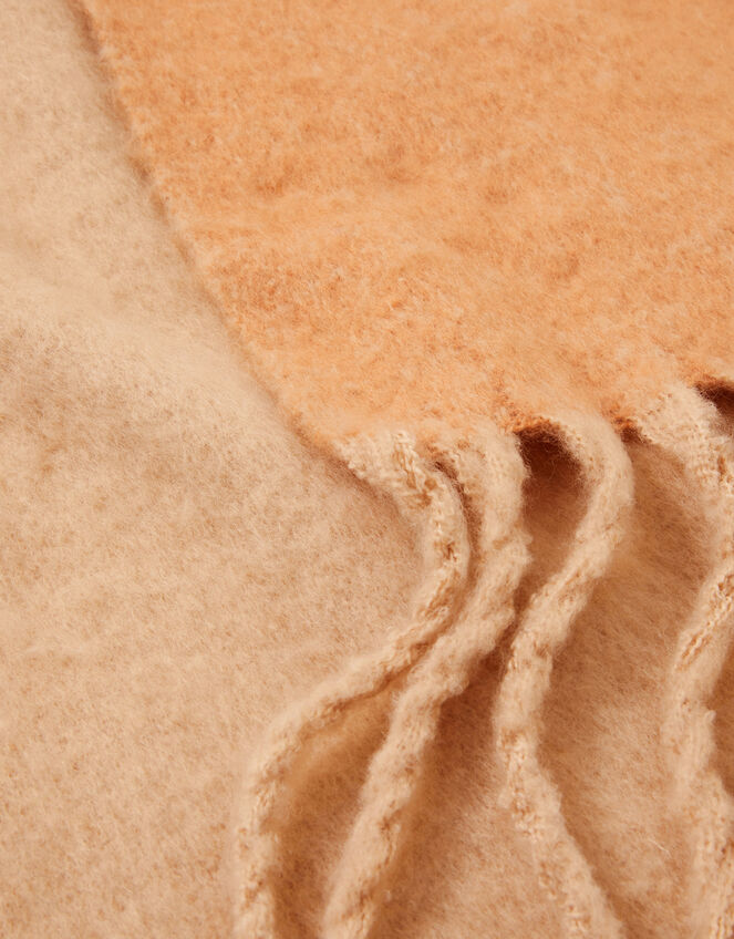Two-Tone Blanket Scarf, Camel (CAMEL), large