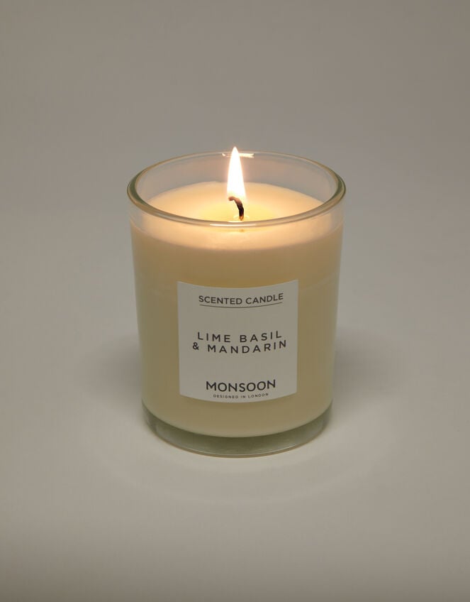 Lime, Basil and Mandarin Scented Candle, , large