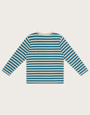 Stripe Fox T-Shirt WWF-UK Collaboration, Teal (TEAL), large