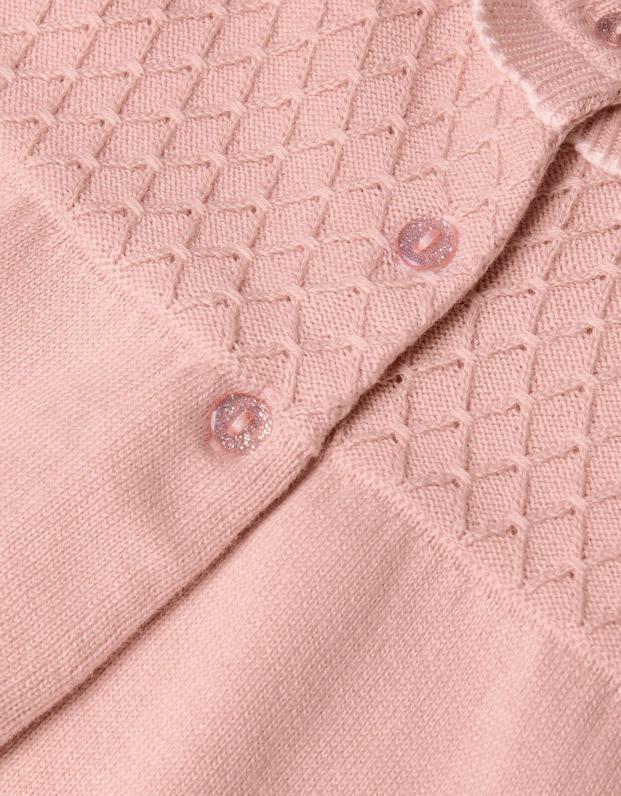Baby Scallop Cardigan Pink