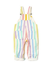 Dotty Dungarees Rainbow Stripe Dungarees, Multi (MULTI), large