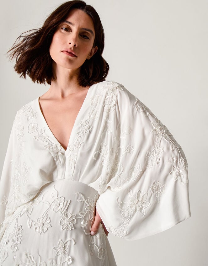 Camilla Embroidered Maxi Wedding Dress, Ivory (IVORY), large