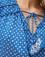 Iggy Floral Print Blouse, Blue (BLUE), large