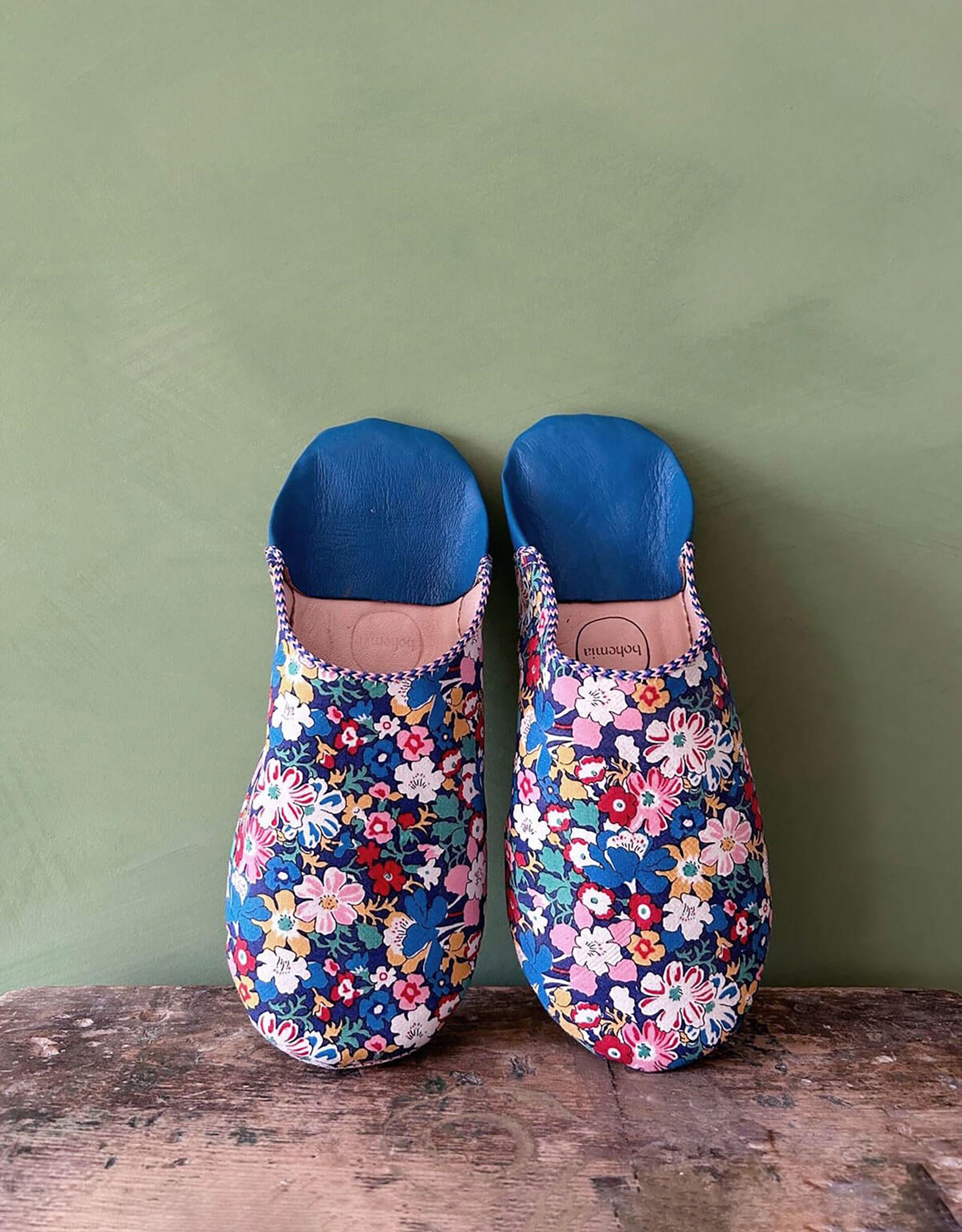Bohemia Design Liberty Print Babouche Slippers Blue
