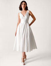 Colette Midi Wedding Dress, Ivory (IVORY), large