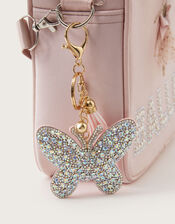 Rhinestone Butterfly Bag Charm, , large