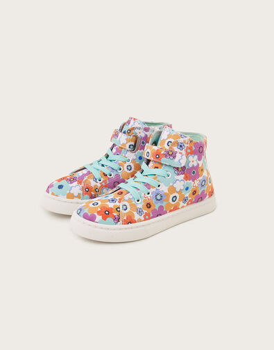 High-Top Floral Trainers, Multi (MULTI), large