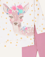 Baby Deer Sweat Set, Ivory (IVORY), large