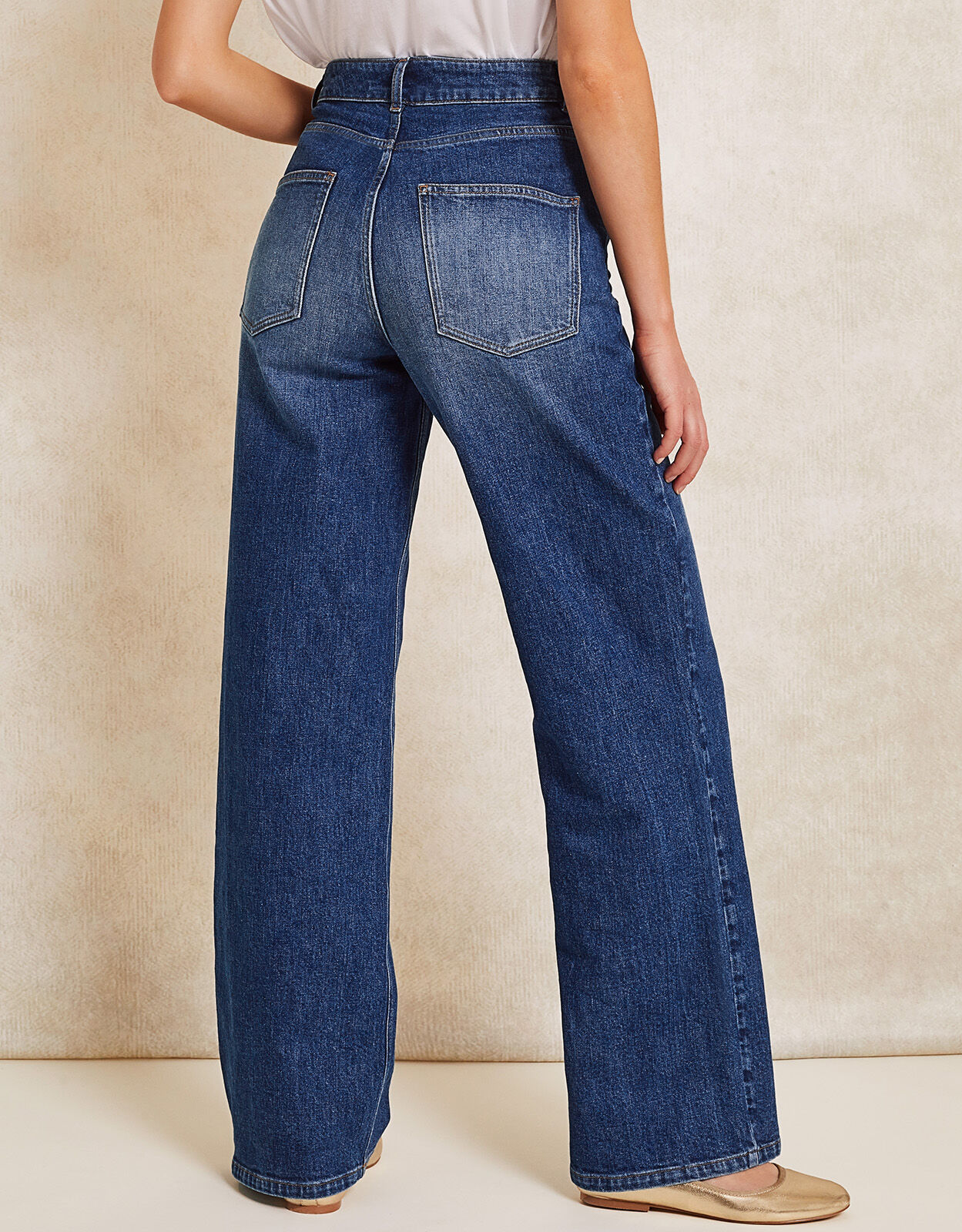 Blue wide shop leg jeans