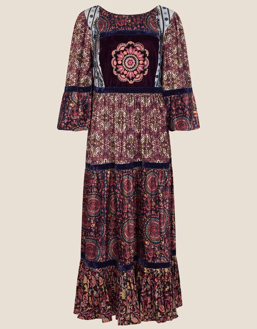 Nina Patchwork Heritage Dress, Multi (MULTI), large