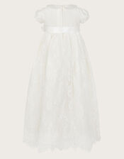 Baby Provenza Silk Christening Gown, Ivory (IVORY), large