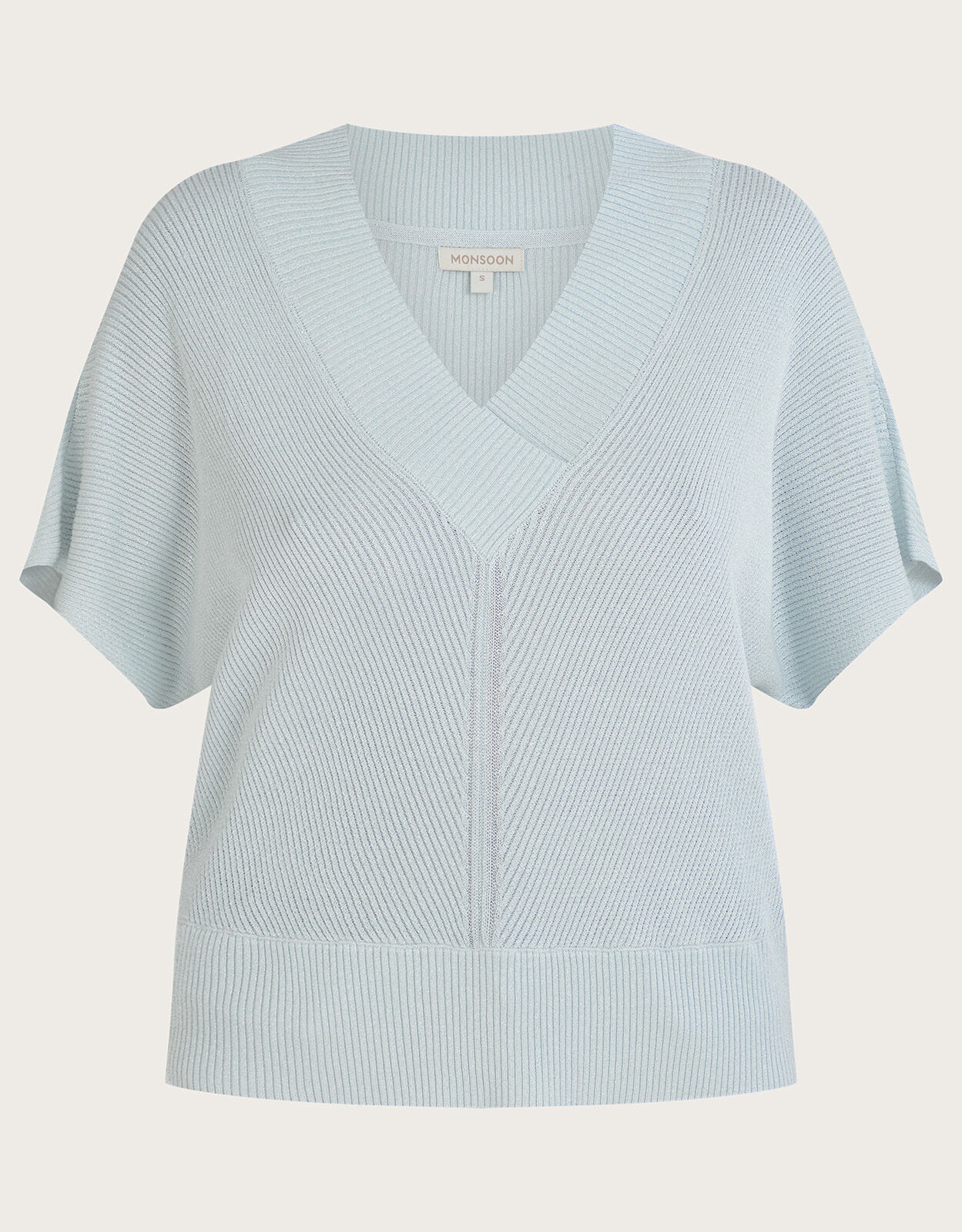 Short sleeve online v neck jumper