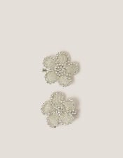 2-Pack Sparkle Flower Hair Clips, , large