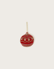 Velvet Beaded Bauble, , large