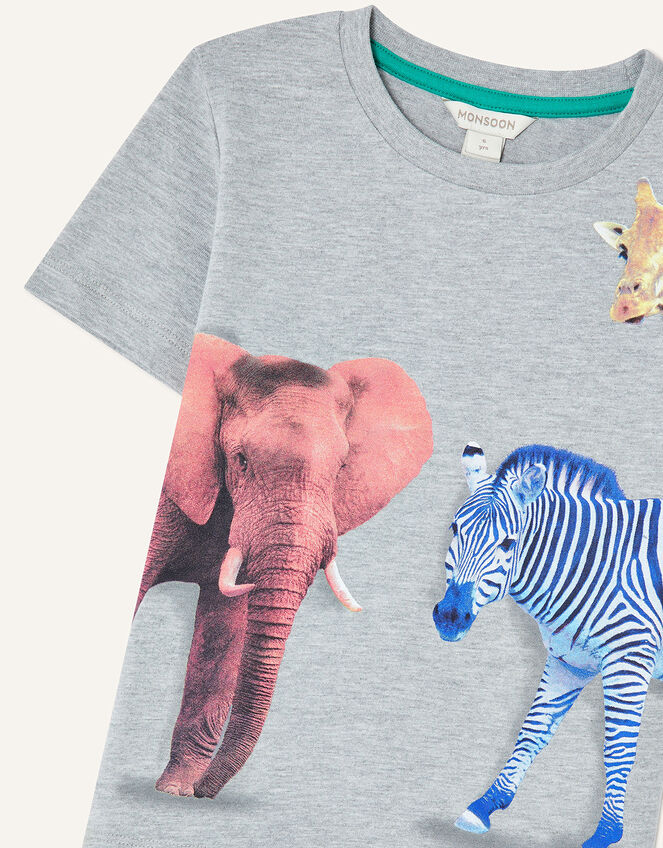 Safari Animals T-Shirt, Grey (GREY), large