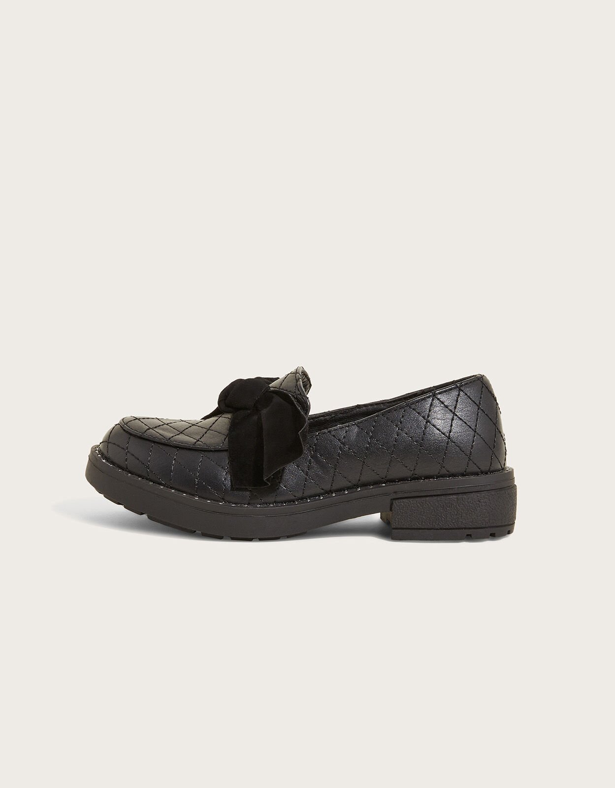 Bow top detail loafers