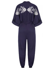 Tallulah and Hope Gloria Embroidered Jumpsuit, Blue (NAVY), large