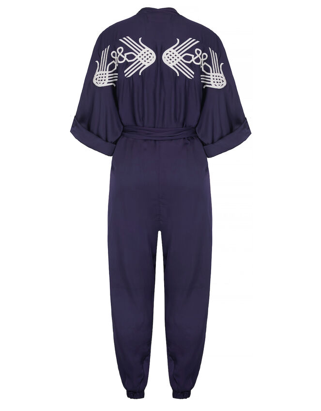 Tallulah and Hope Gloria Embroidered Jumpsuit, Blue (NAVY), large